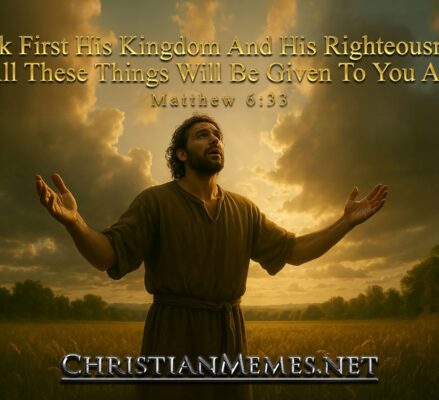 Seek His Kingdom Matthew 6 Verse 33